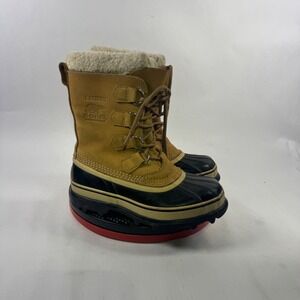 Women's Tan Sorel Caribou Winter Boots Waterproof Size 6 Removable Liner